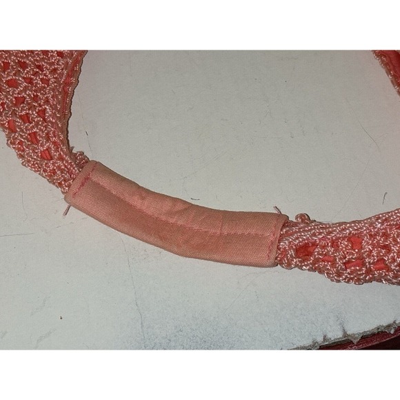 Peach Macramé BOHO Bag With Snap Flap Closure - Picture 12 of 13